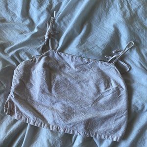 Brandy Melville, Light Pink, Shoulder Tie Cropped Tank, Fits a small